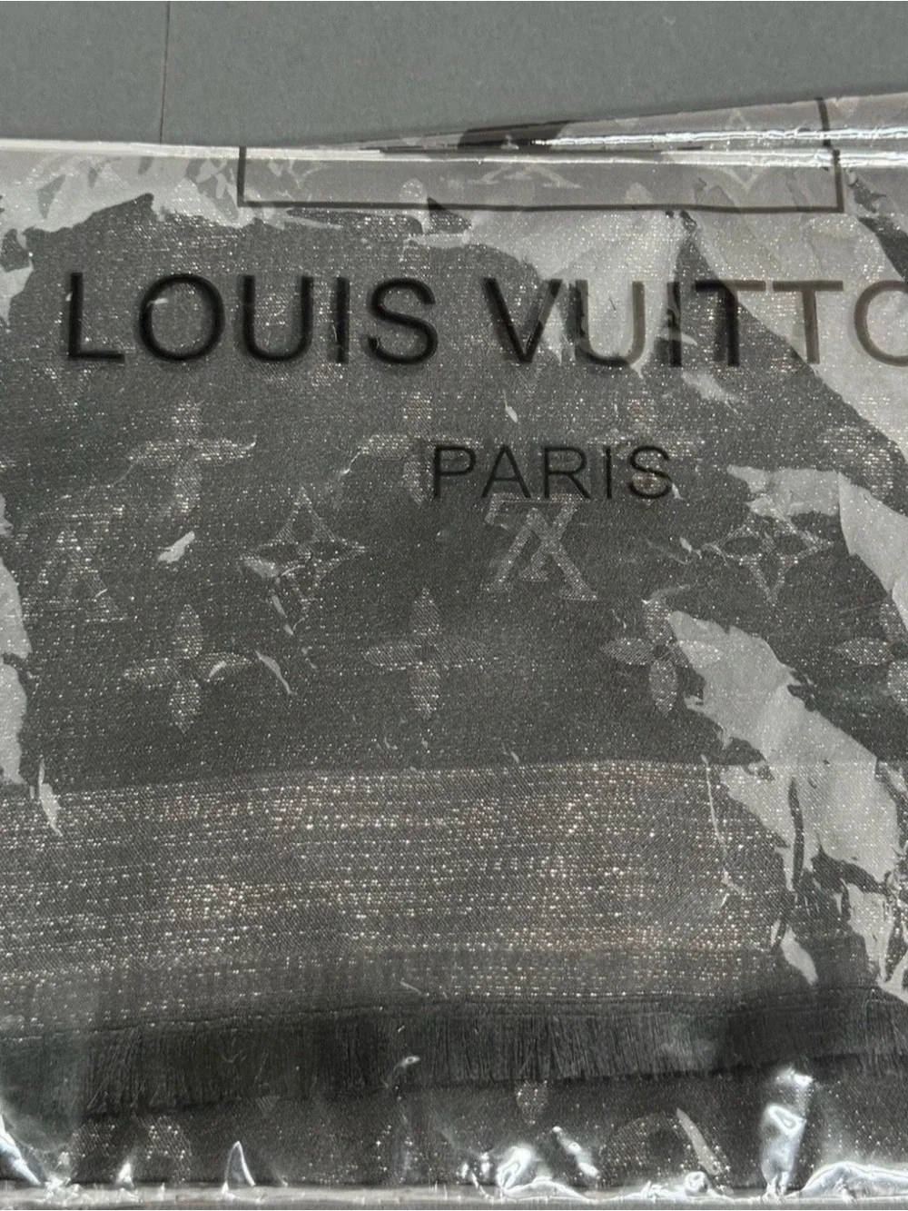 Louis Vuitton Black Monogram Lightweight Soft Scarf
